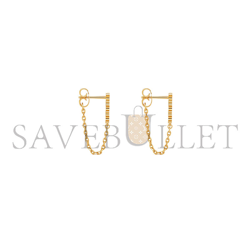 CELINE TRIOMPHE CHAIN EARRINGS IN BRASS WITH GOLD FINISH GOLD 460RC6BRA-35OR